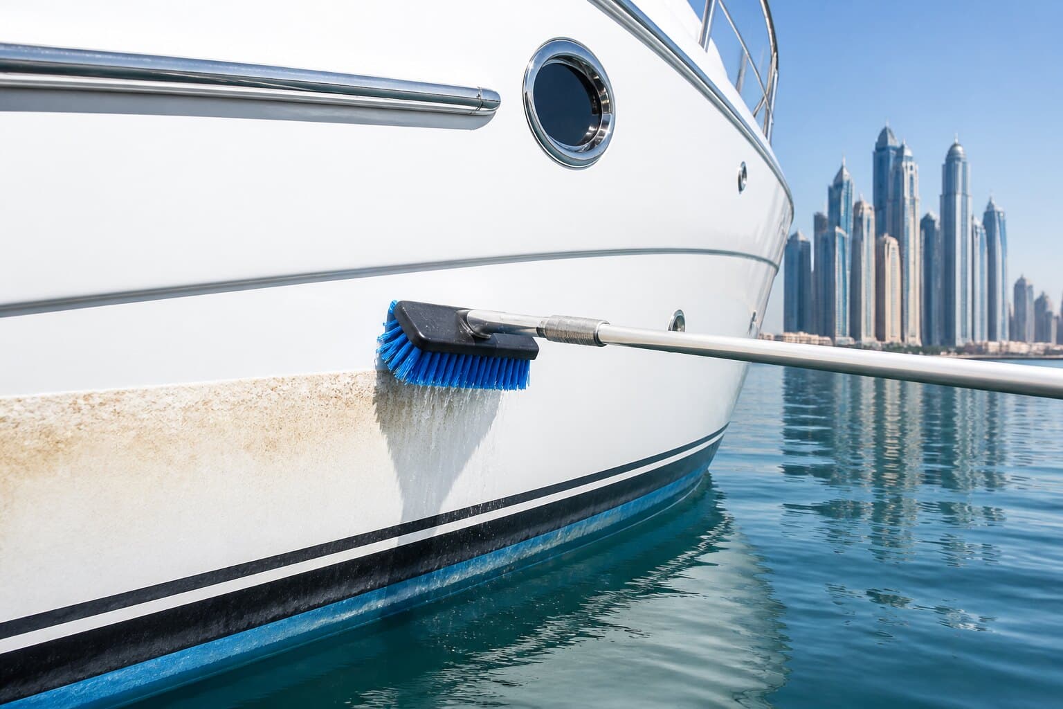 Waterline stain removal