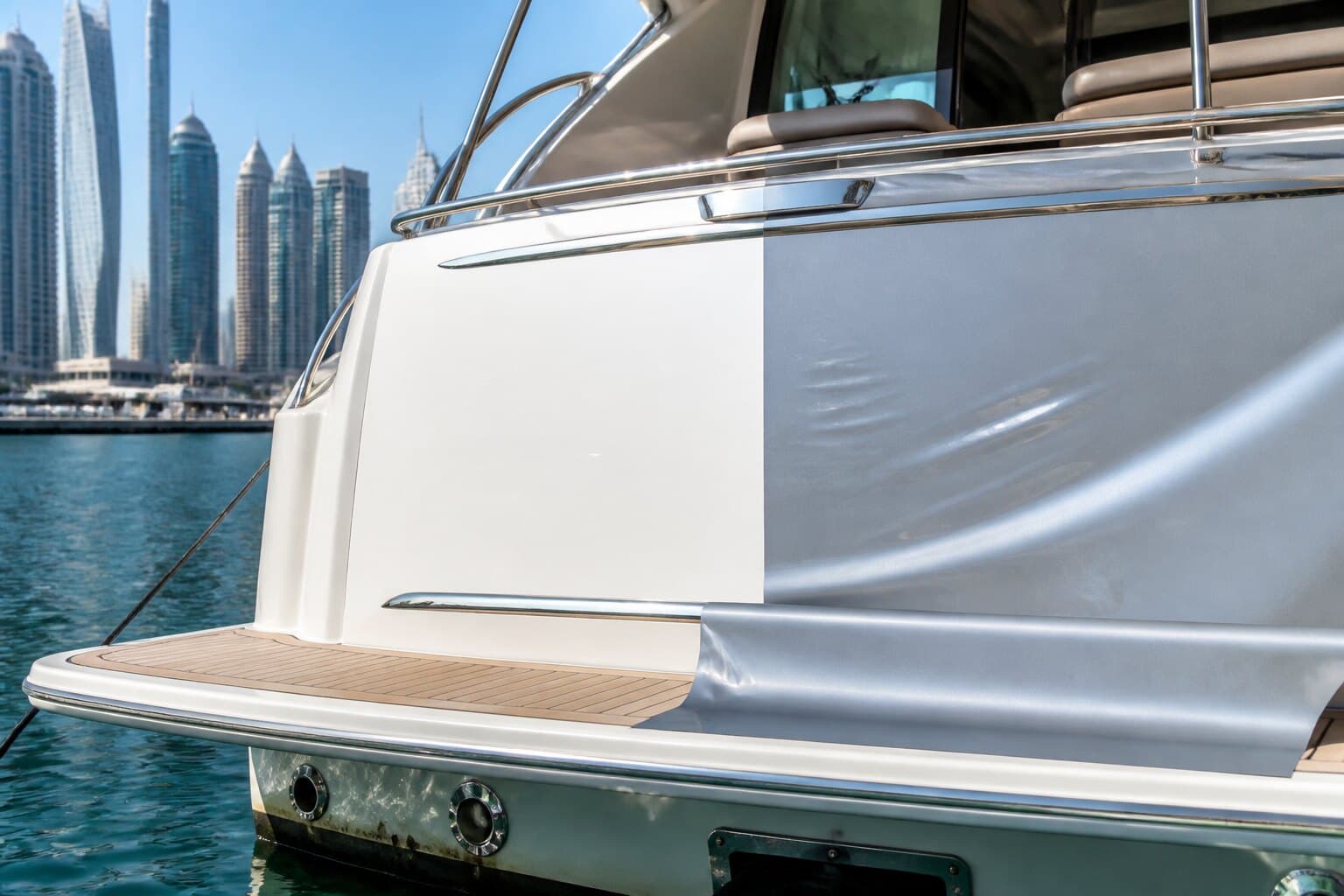 Partial hull wrap